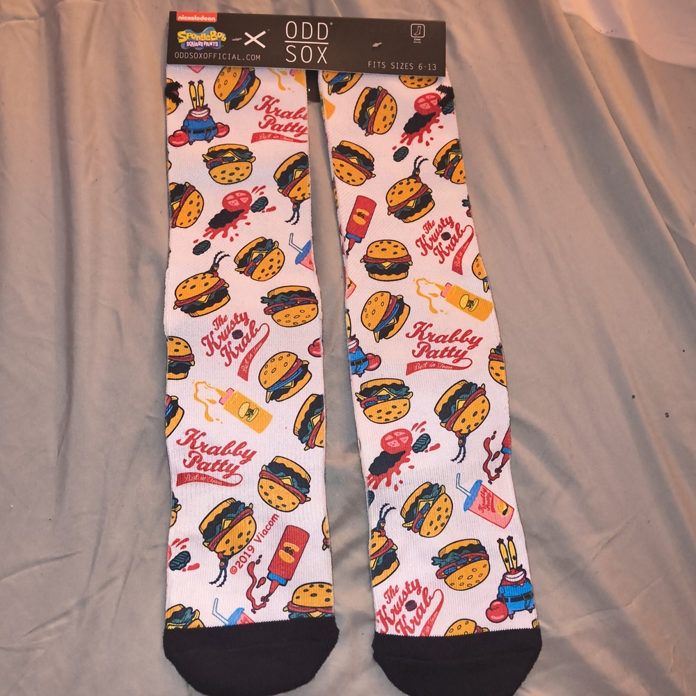 Krabby Patty Patterned Socks